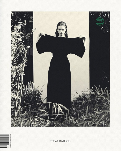 Книжки, рослини та асиметрія: Дева Кассель захопила стильним виглядом в японській фотосесії