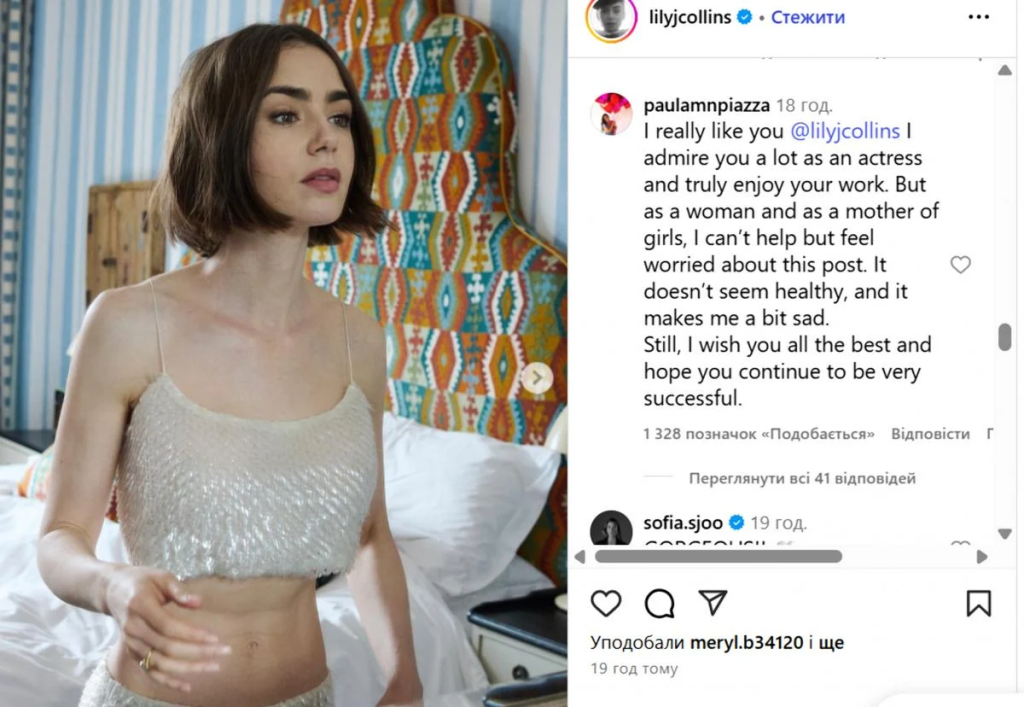Лили Коллинз на показе Calvin Klein: кадры, вызвавшие тревогу у поклонников