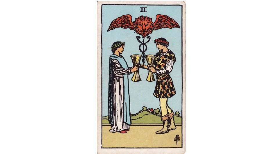 Двойка Кубков Таро: полное толкование карты в любви, карьере, здоровье и духовности