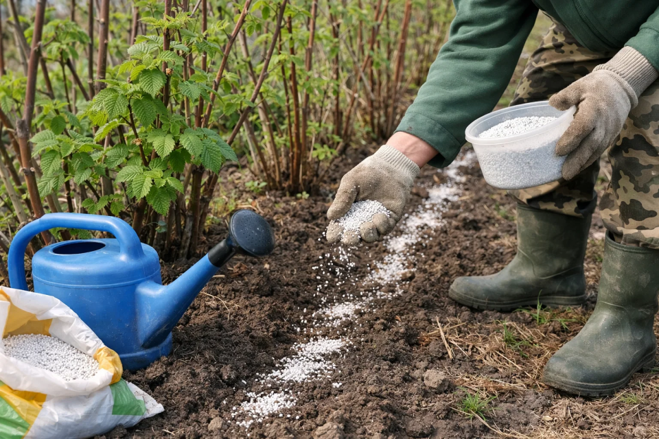 Малина весной 2026: чем подкормить, какие удобрения выбрать и как правильно вносить