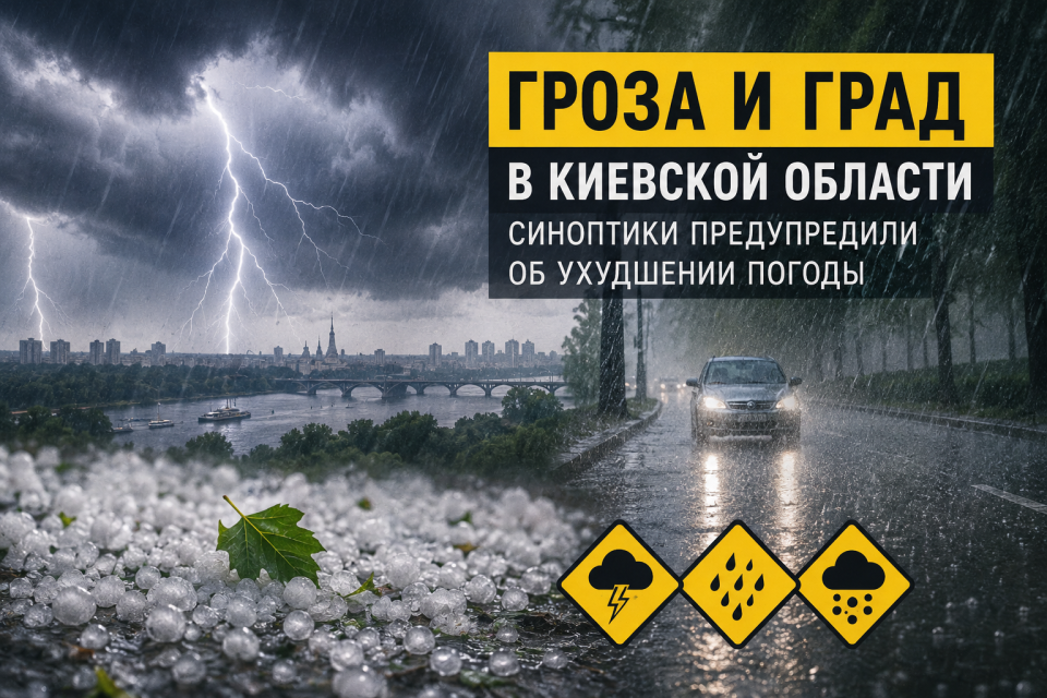 гроза и град