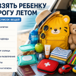 что взять ребенку в дорогу летом