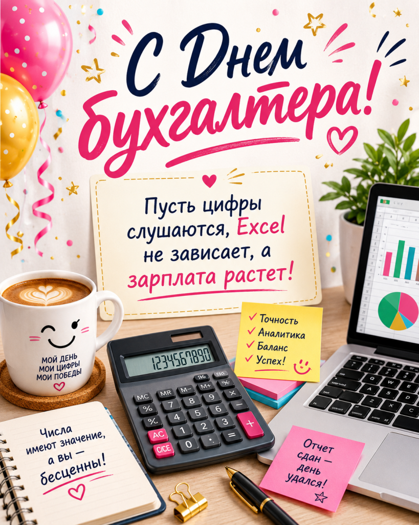 День бухгалтера 2026: поздравления коллегам, главному бухгалтеру и друзьям