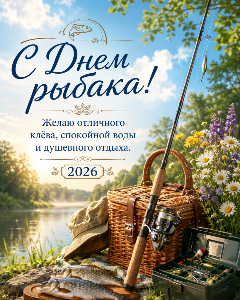 День рыбака 2026: красивые поздравления, открытки и короткие пожелания