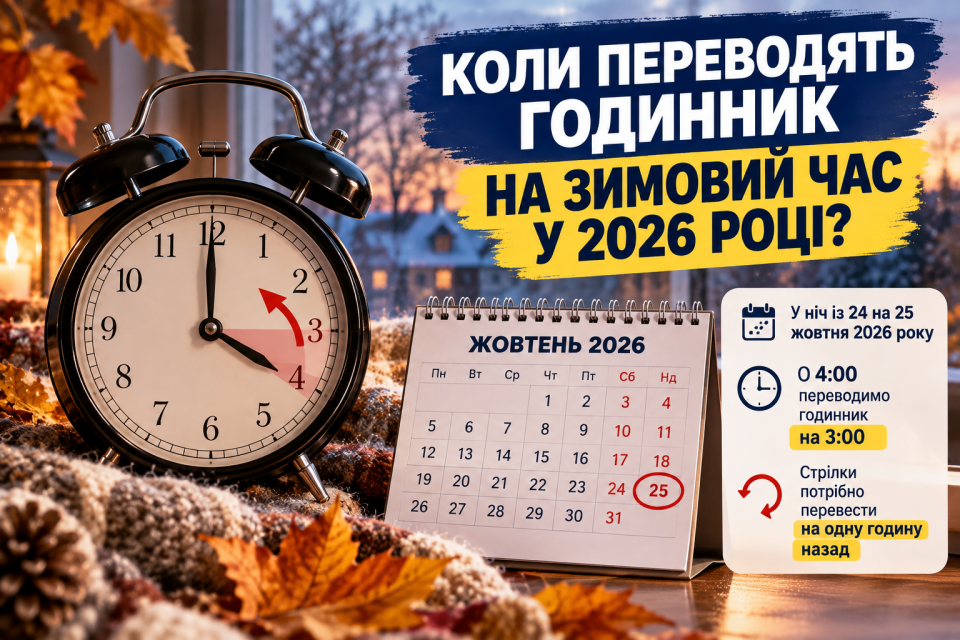 годинник на зимовий час