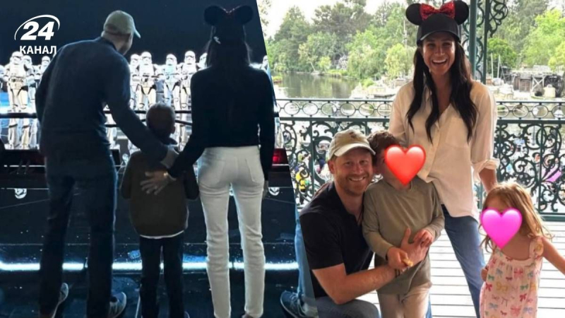 Меган Маркл и принц Гарри с детьми побывали в Диснейленде: видео с семейной поездки