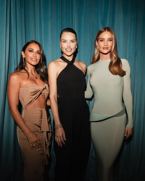 Наречена Стейтема у м'ятному максі та дружина Мессі з голим животом покрасувалися на модній вечірці. Фото